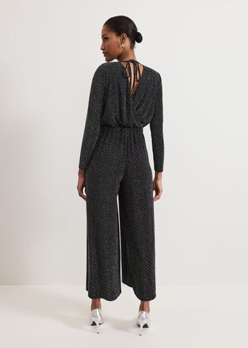 Phase Eight Sasha Sparkle Jumpsuit Black Canada | RPZLKT-268